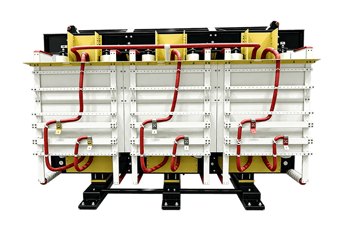 22 kV and 35 kV multi-winding phase-shifting rectifier transformer with ducted cooling