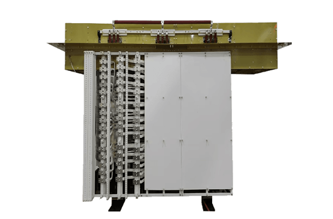 Large 27,500 kVA and 24,300 kVA phase-shifting dry-type rectifier transformer