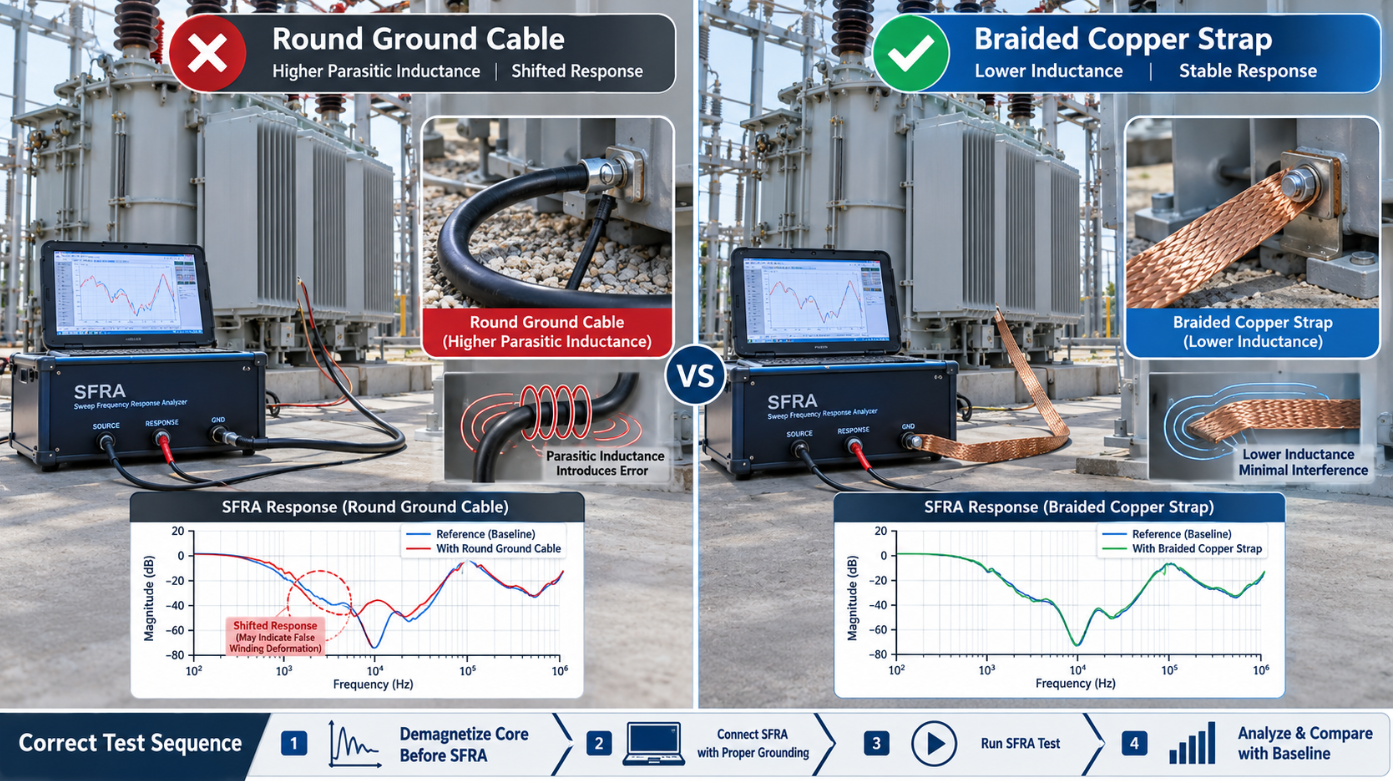 Contrasting Parasitic Inductance Of Round Cables Vs. Braided Straps
