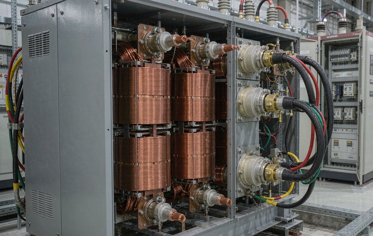 dry-type transformer with protection relays